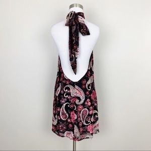 American Threads velvet paisley halter dress